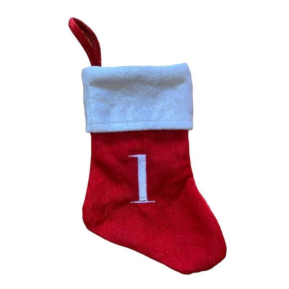 NWT Mini Christmas Stocking Monogram Letter - Pick a letter - Picture 5 of 5